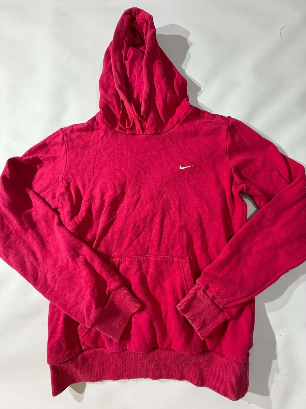 Nike Athletic Dept Women's Hot Pink Mini Swoosh Pullover Hoodie Medium